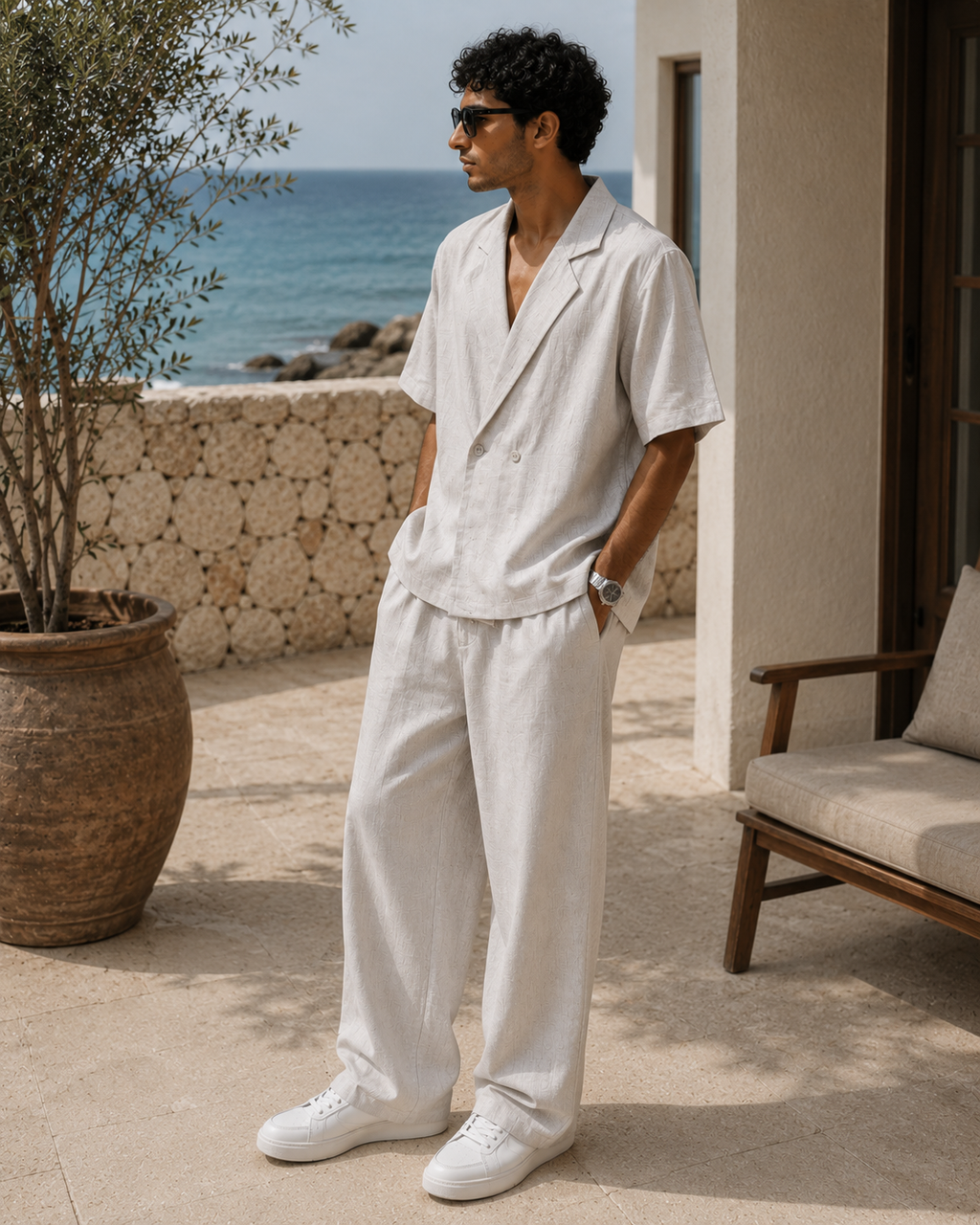 Set linen off white