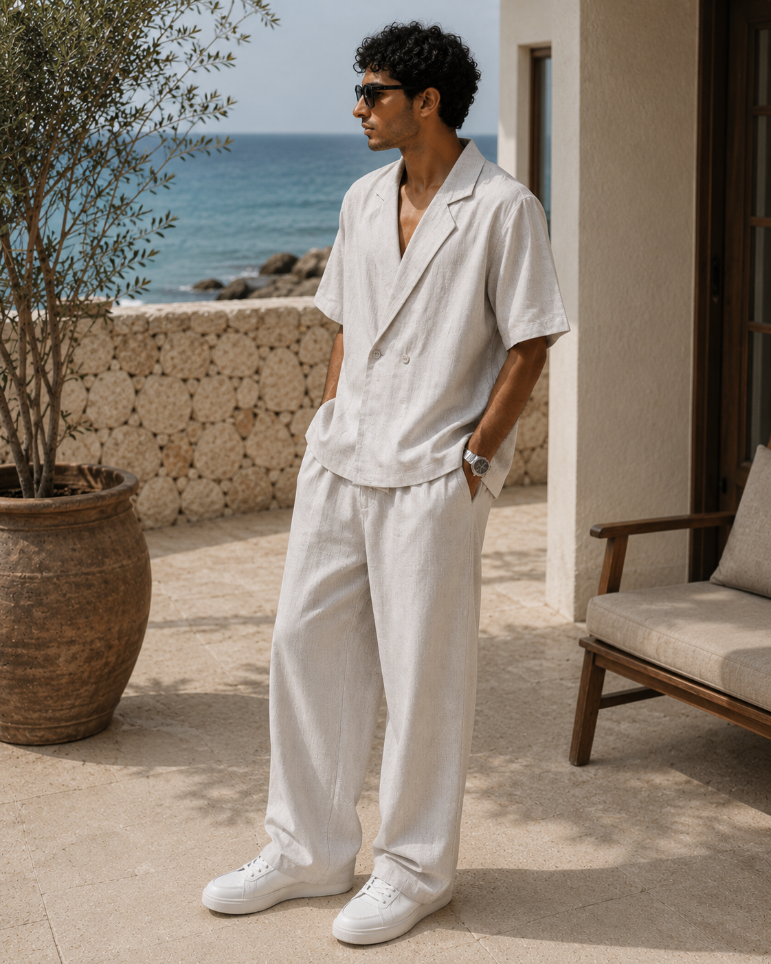 Set linen off white