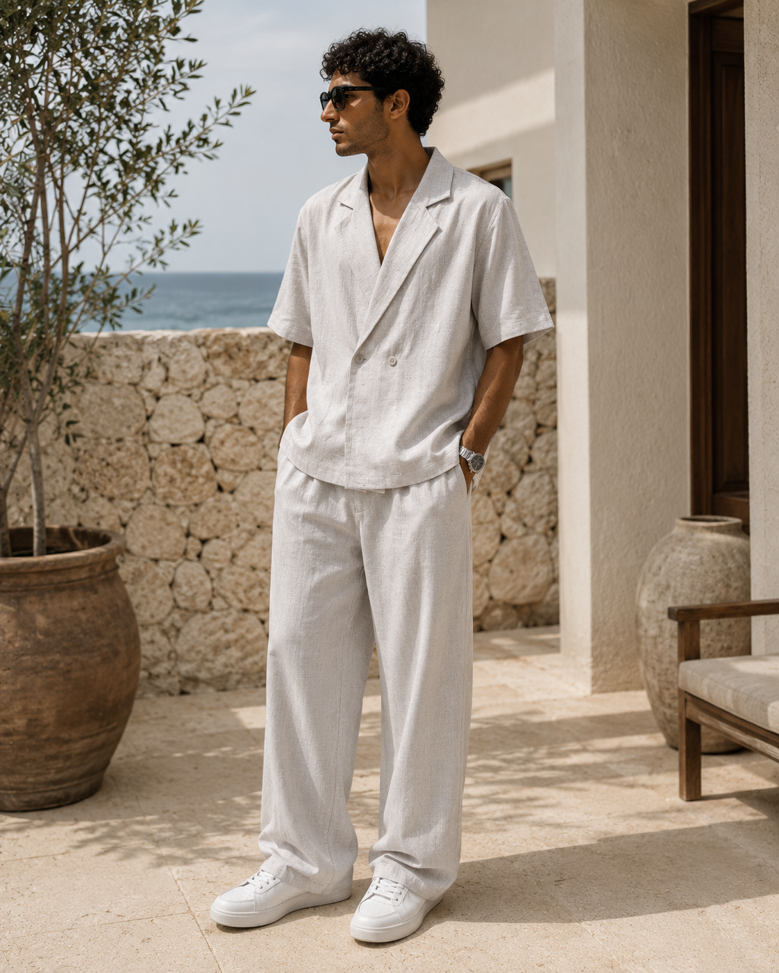 Set linen off white