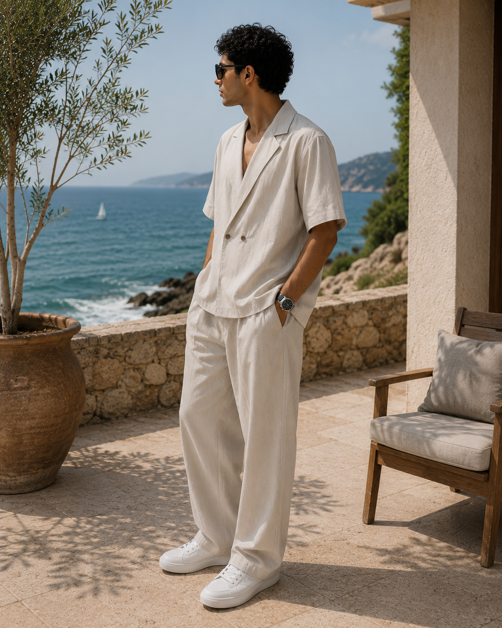 Set linen beige