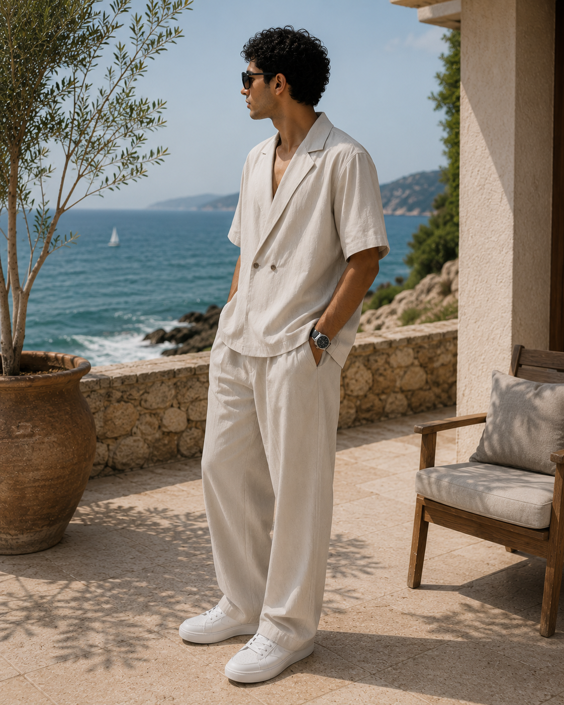 Set linen beige