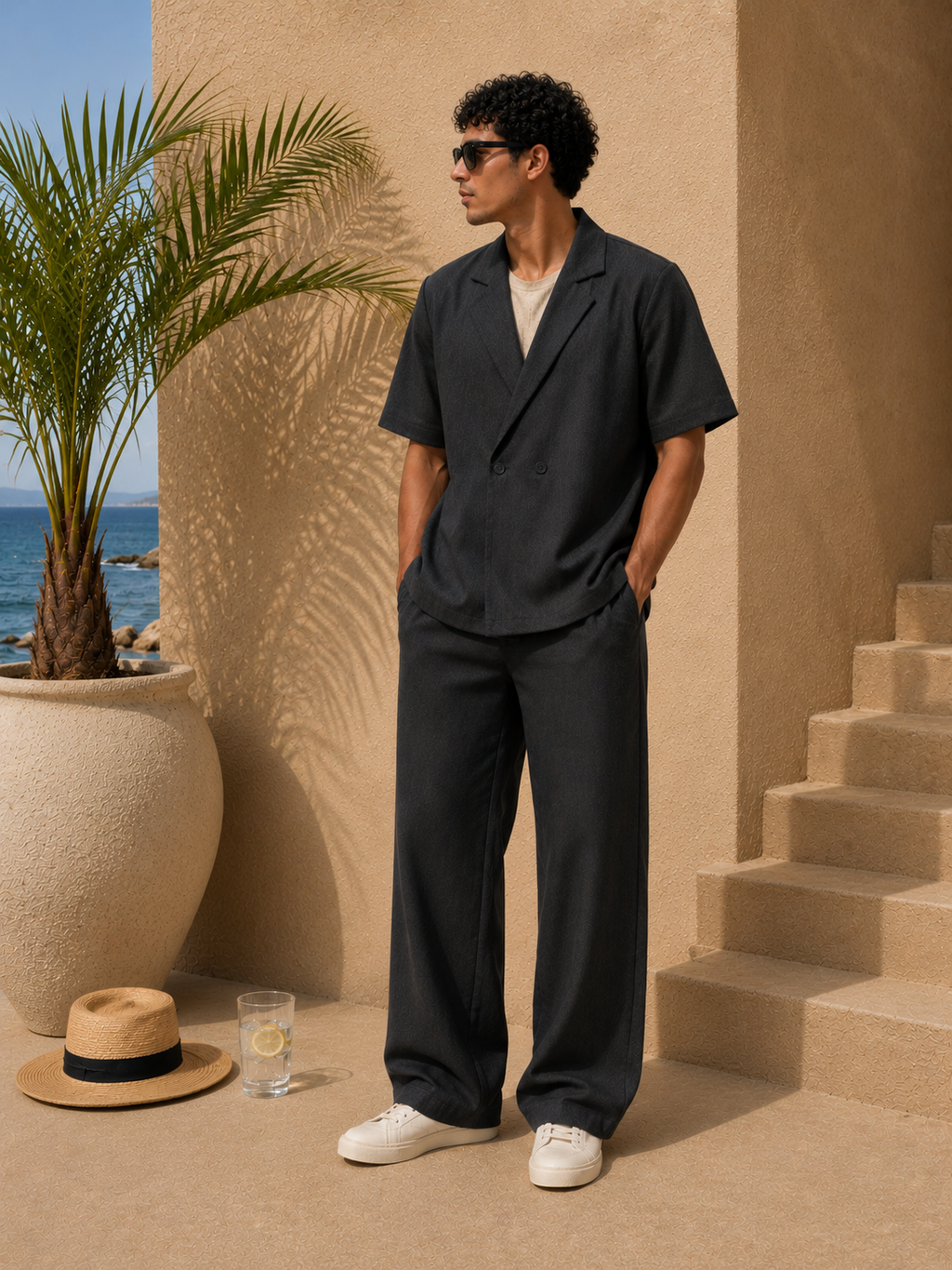 Set linen navy