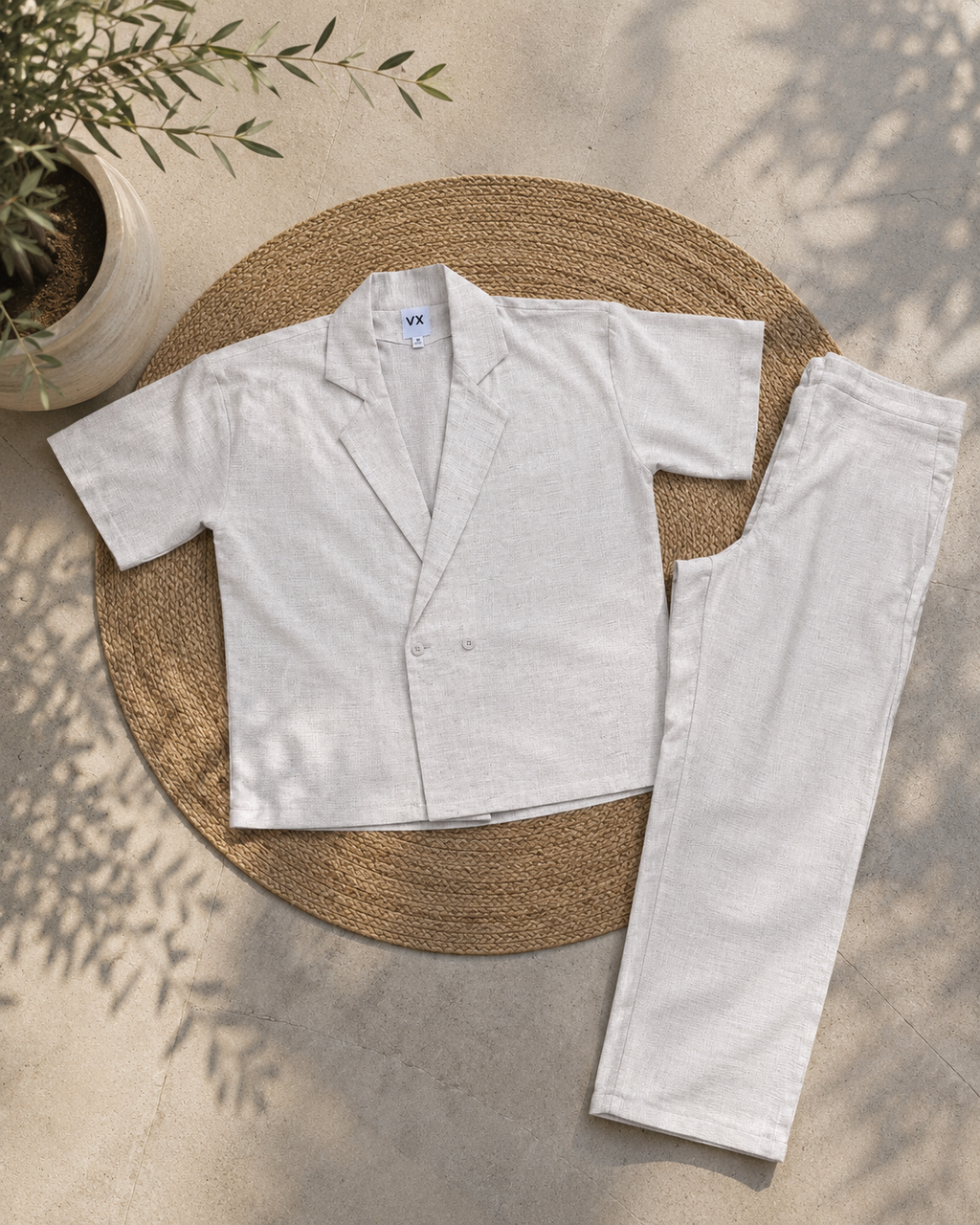 Set linen off white