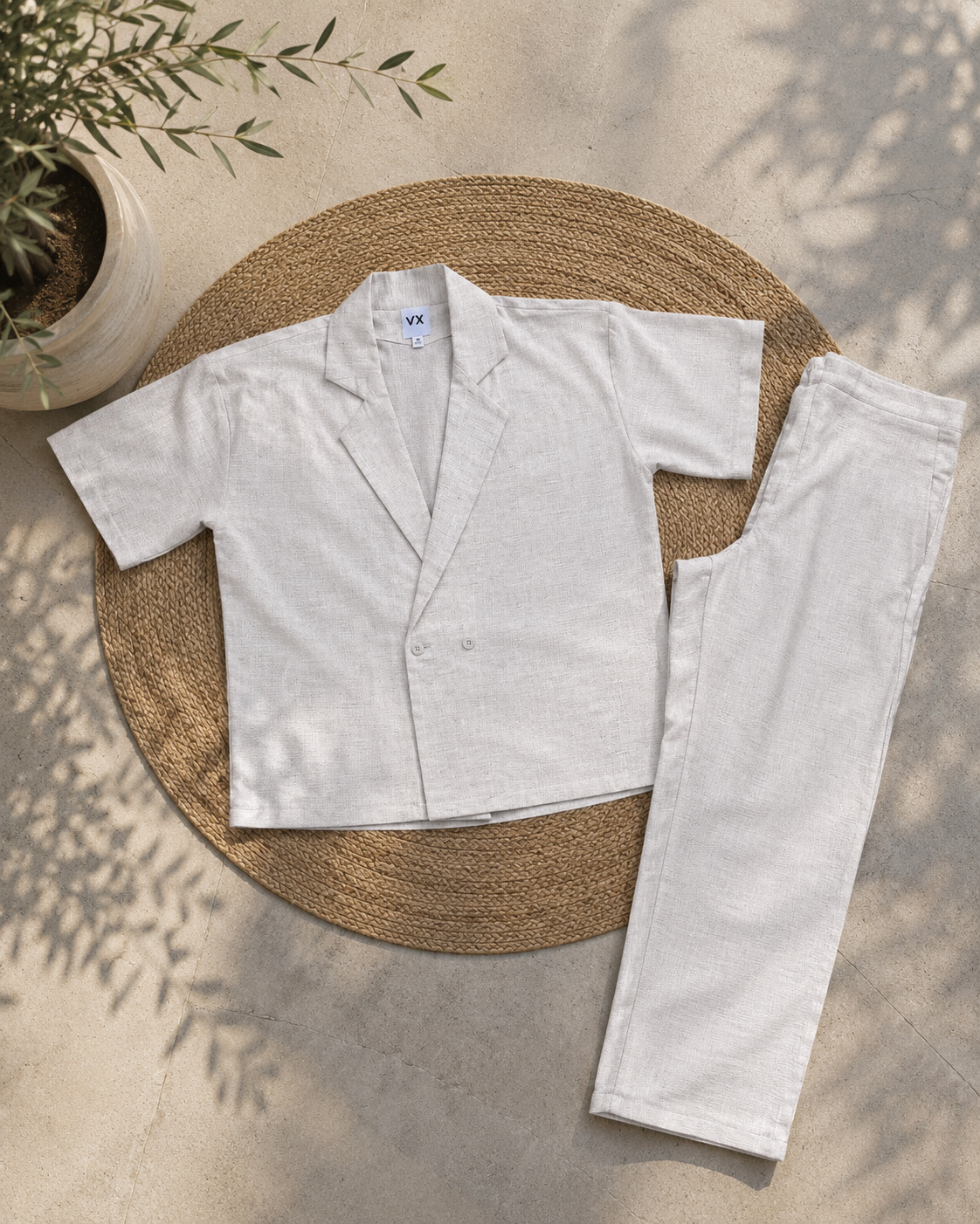 Set linen off white