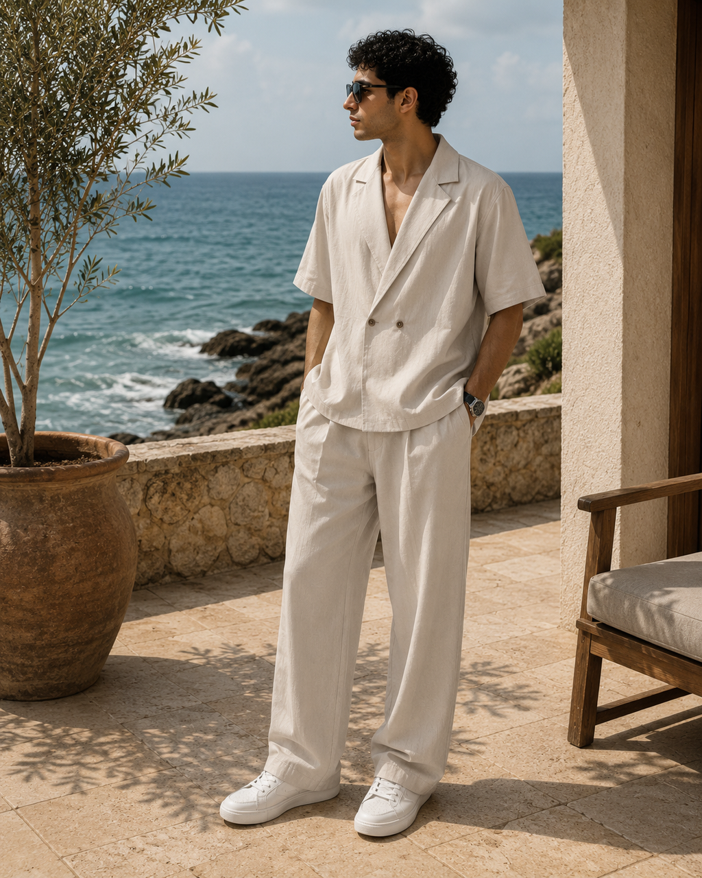Set linen beige