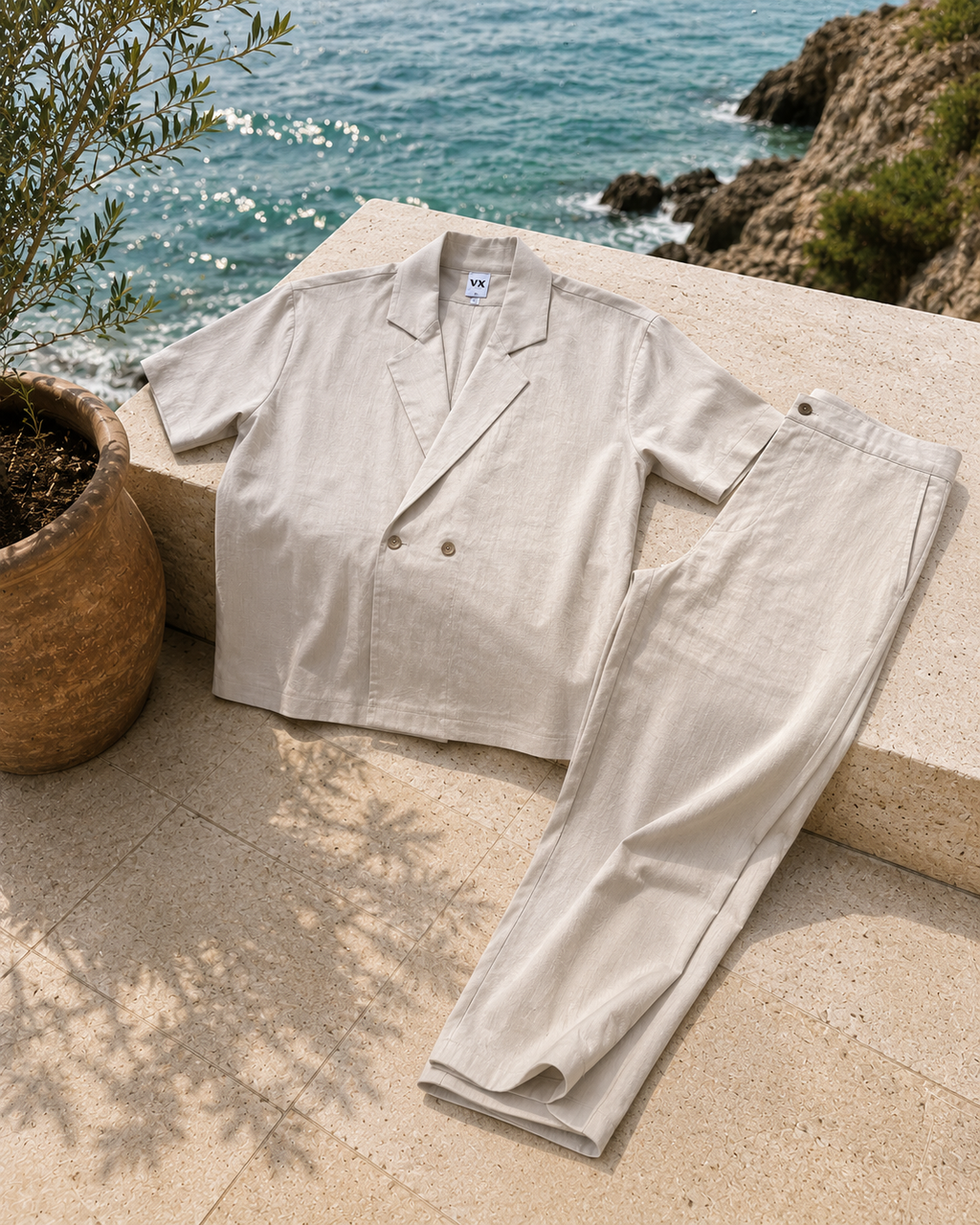 Set linen beige