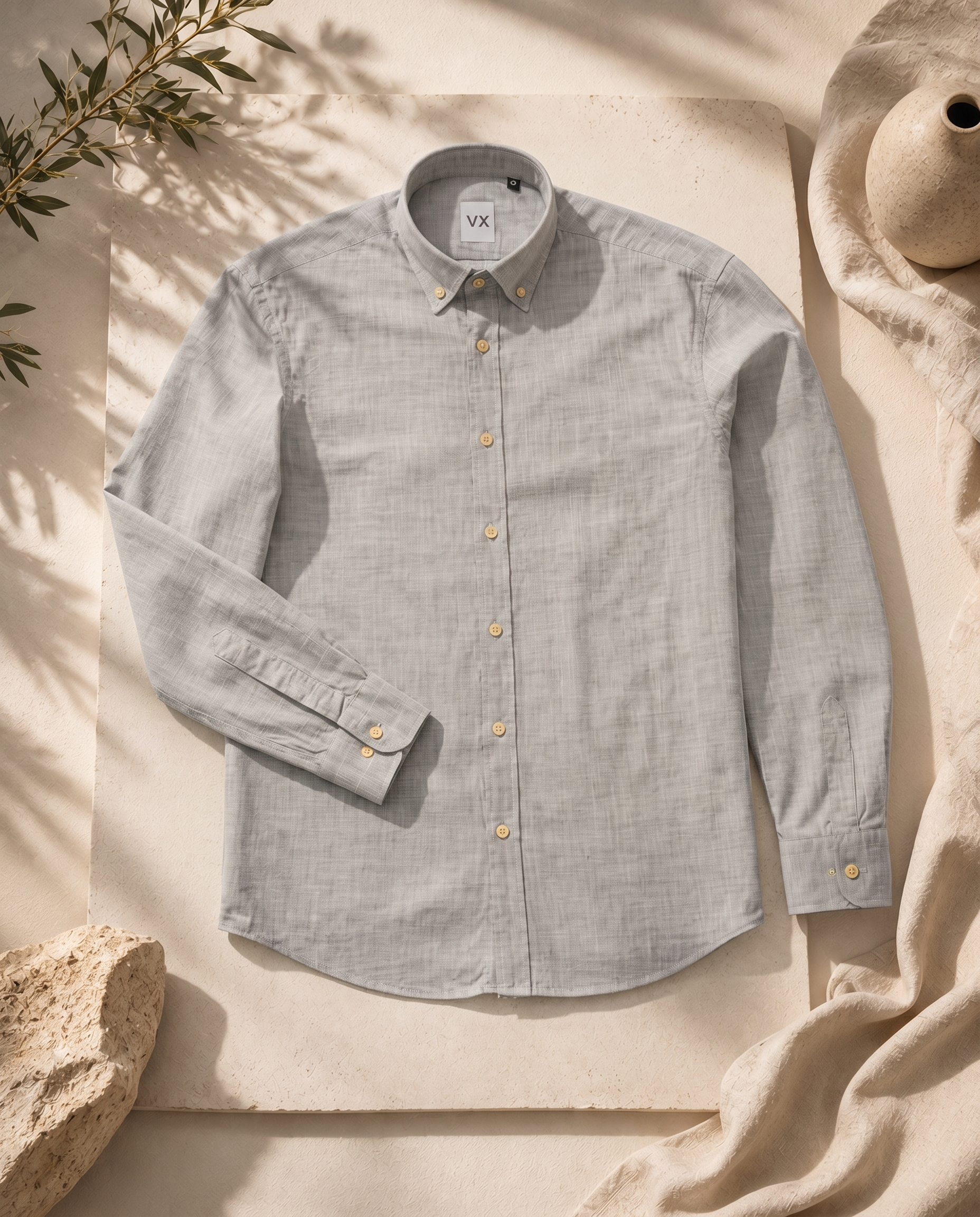 Grey Linen Shirt