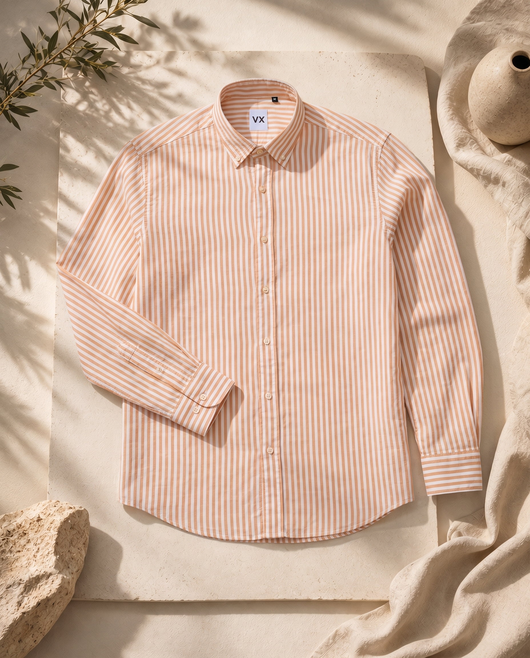 Orange Linen Shirt