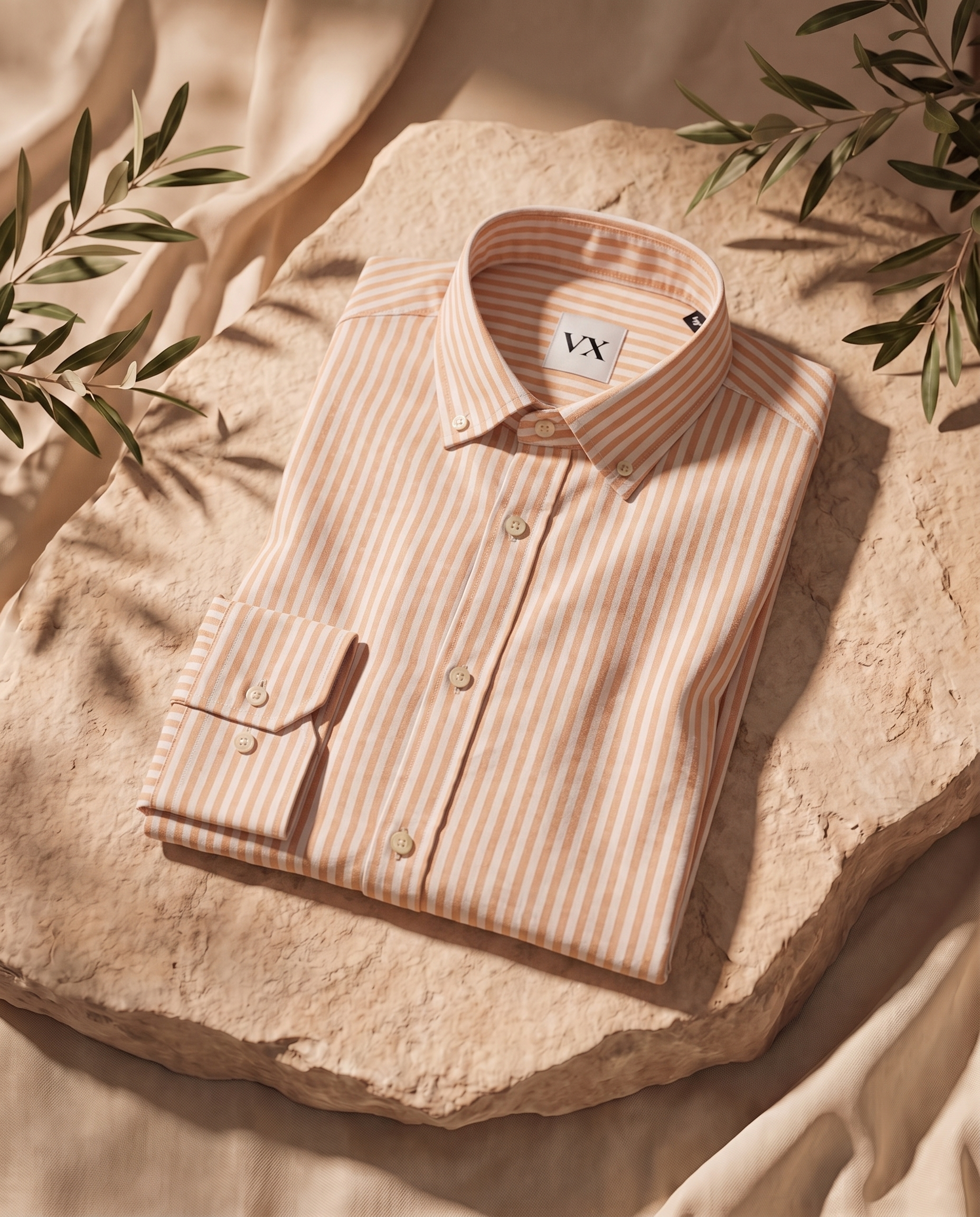 Orange Linen Shirt
